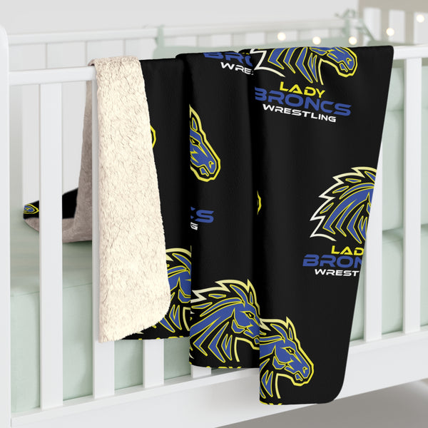 Lady Broncs Wrestling Fleece Blanket