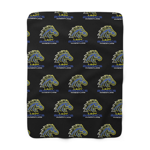 Lady Broncs Wrestling Fleece Blanket