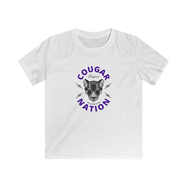 Geometric Cougar Youth Softstyle Tee