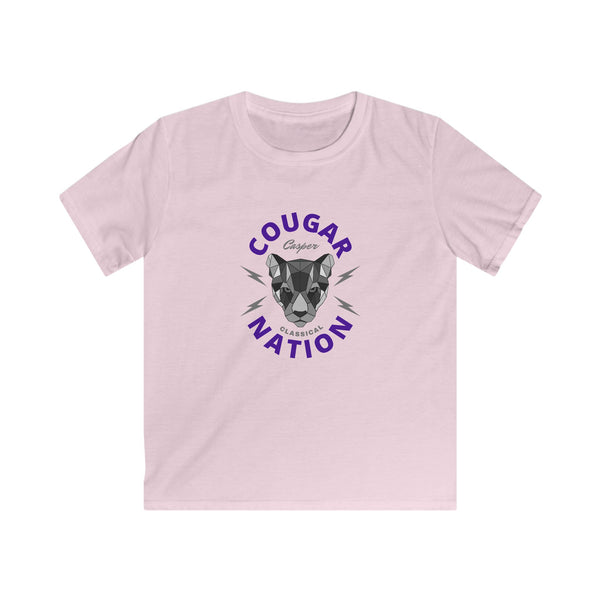 Geometric Cougar Youth Softstyle Tee
