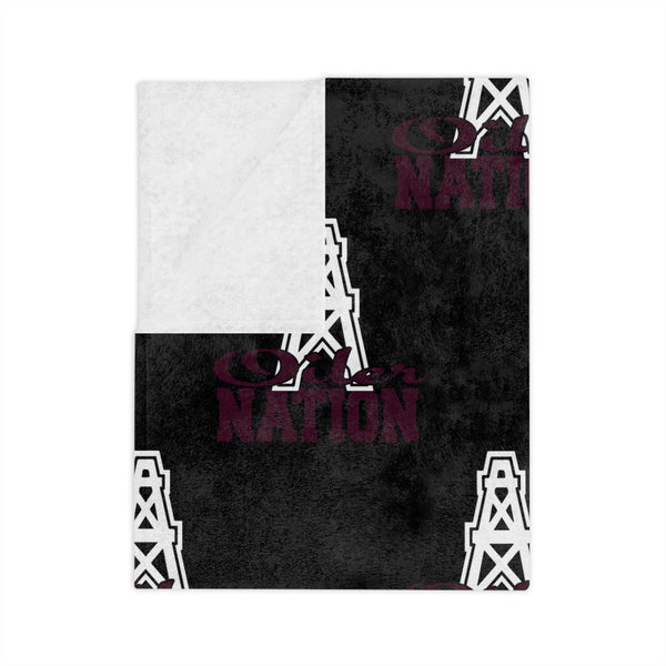 Oiler Nation Velveteen Microfiber Blanket