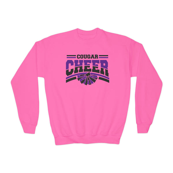 Youth Cougar Cheer Crewneck