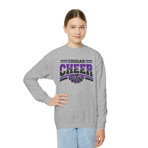 Youth Cougar Cheer Crewneck