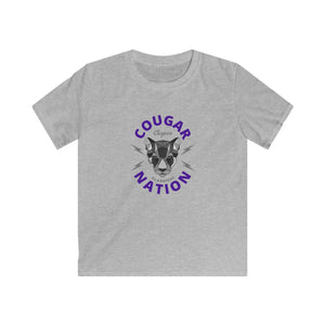 Geometric Cougar Youth Softstyle Tee