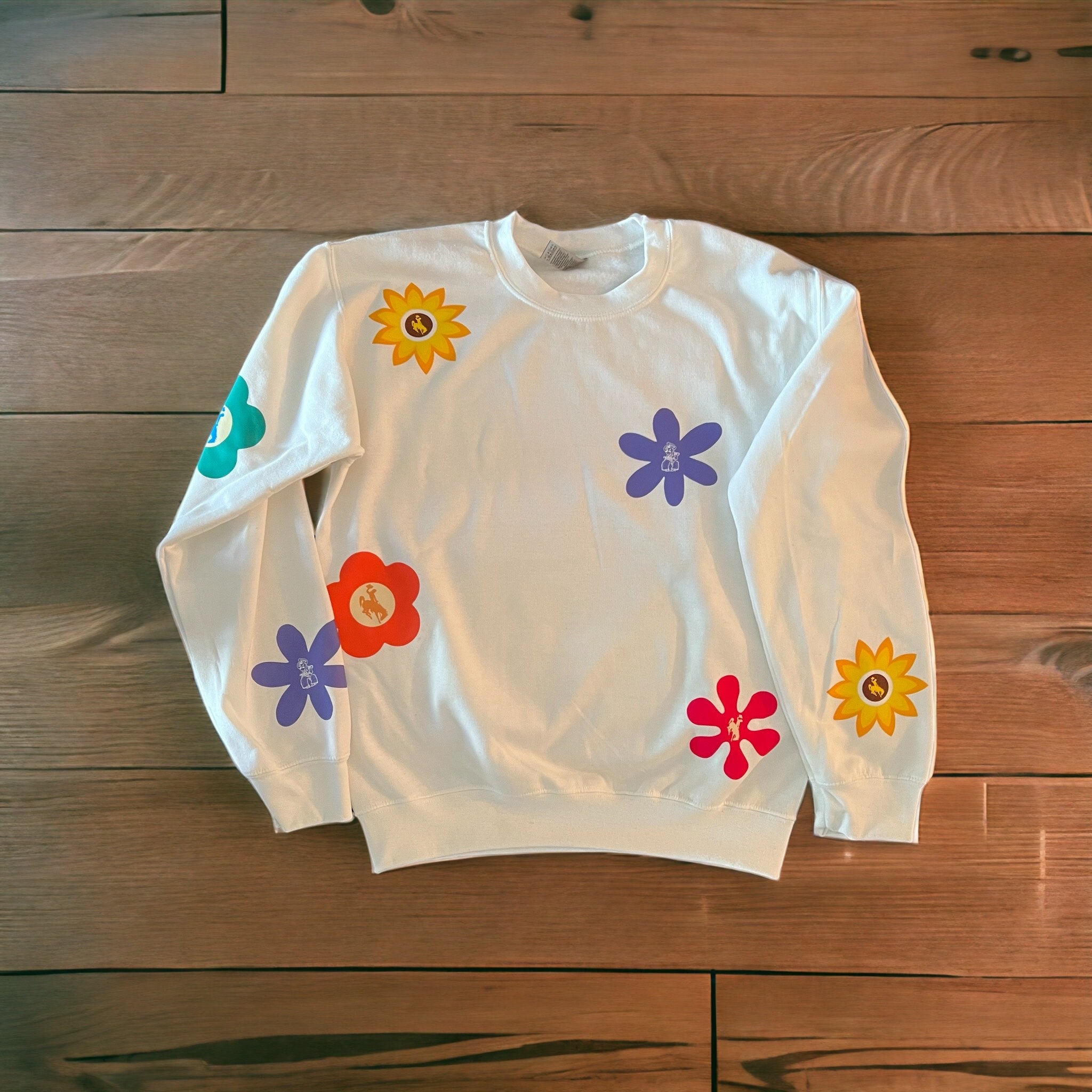 Wyoming Flower Power Crew Sweatshirt